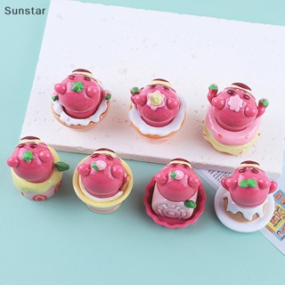 Sunstar 1 ชิ้น มินิ สตรอเบอร์รี่ หมี DIY เครื่องประดับ การ์ตูนน่ารัก หมี เครื่องประดับตกแต่ง ของเล่น ดี