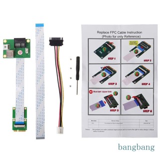 Bang การ์ดไรเซอร์ Mini PCI-E เป็น PCI-E ความเร็วสูง สําหรับ Express X1+USB 2 0 480 Mb s