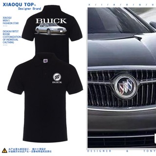 Buick เสื้อโปโลแขนสั้น พิมพ์ลายรถยนต์ Lacross Regal สไตล์เรโทร สําหรับขับขี่กลางแจ้ง