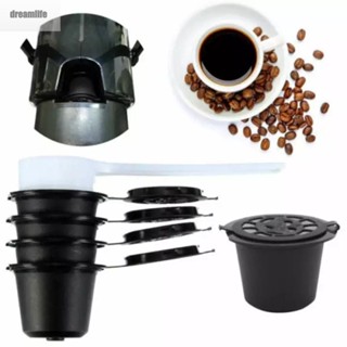 【DREAMLIFE】Coffee Capsule Cup Nespresso Machines Plastic + Stainless Steel Refillable