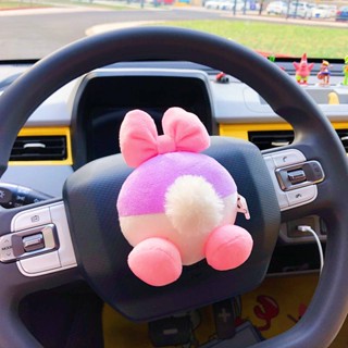 Car Decoration Car Logo Cute Decorations Creative inside the Car Supplies Dashboard Bumper Stickers Steering Wheel Set Female Cute doll car interior decoration