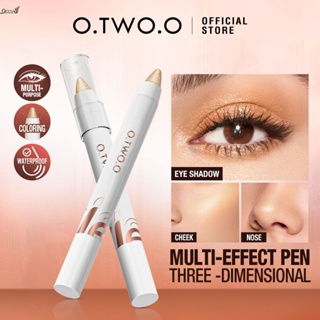 O.two.o ปากกาแต่งหน้า Multi-effect Repairing Pearlescent Fine Flash High-gloss Repairing Lying Silkworm Brightening Eye Shadow Pen Sc058 qccuot