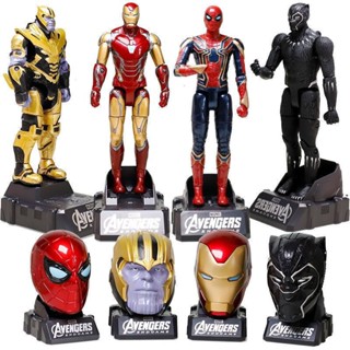 [Joint Movable] โมเดลฟิกเกอร์ Avengers Iron Man Spiderman Thanos Black Panther ของเล่นสําหรับเด็ก