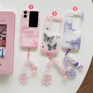 เคสโทรศัพท์มือถือ แบบฝาพับ ป้องกัน ประดับโบว์ สร้างสรรค์ สําหรับ OPPO Find N2 Flip 5G Find N2