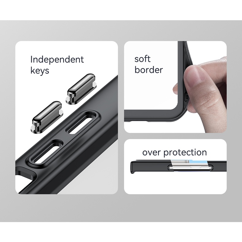 เคสโทรศัพท์มือถือ PC TPU แบบใส กันกระแทก สําหรับ Samsung Galaxy Note 20 Ultra Note 10 Plus 10+ 5G - รูปที่ 3