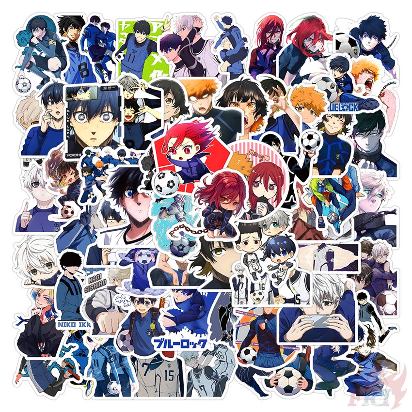 Blue Lock Series 04 Stickers 50Pcs/Set Fashion DIY Waterproof Decals Doodle Stickers（2 Styles）