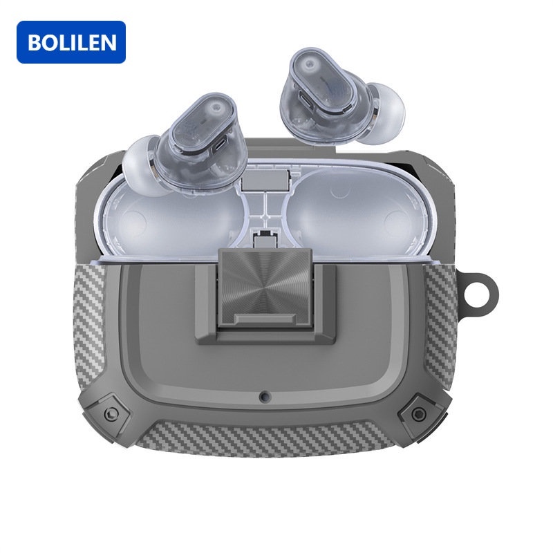 เคสล็อก กันกระแทก แบบนิ่ม พร้อมพวงกุญแจคาราบิเนอร์ สําหรับ Beats Studio Buds Studio Buds