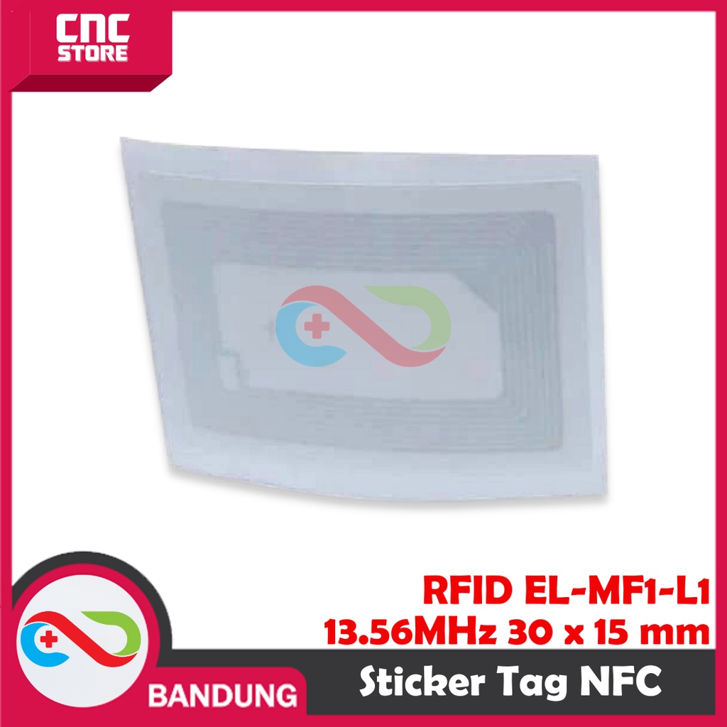 RFID EL-MF1-L2 13.56 MHz 1K CR80 ป้ายสติกเกอร์แท็ก NFC RC522 สติกเกอร์ 86 x 54 มม.