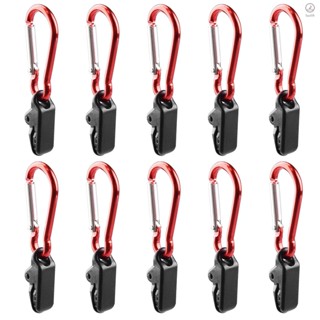 Outsrx คลิปหนีบเต็นท์ พร้อมคาราบิเนอร์ สําหรับตั้งแคมป์กลางแจ้ง ฟาร์ม 10 ชิ้น