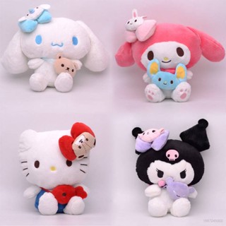 Ag Sanrio กระเป๋าสะพายไหล่ ตุ๊กตายัดนุ่น ตุ๊กตาคิตตี้ Kuromi Melody Cinnamoroll ของเล่นสําหรับเด็ก