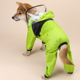 New Pet Dog Raincoat Face Waterproof Clothes Jumpsuit Puppy Jacket Dog Rain Coat