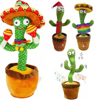 Dancing Cactus Plush Toy Can Singing And Recording To Learn Talking Kids Gift