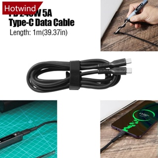 Hotwind สายชาร์จบัดกรีไฟฟ้า PD 240W 5A Type C เป็น Type C ทนความร้อน อุปกรณ์เสริม สําหรับแล็ปท็อป โทรศัพท์มือถือ N3Z4