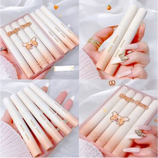 ชุดลิปสติก เนื้อแมตต์ รูปสุนัขคอร์กี้น่ารัก ติดทนนาน สีสันสดใส 5 ชิ้น