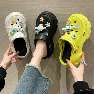 [พร้อมส่ง] Stepping on Shit Feel Sesame Street รองเท้าแตะแพลตฟอร์ม ส้นหนา เหมาะกับเดินชายหาด แฟชั่นฤดูร้อน สําหรับผู้หญิง 2023