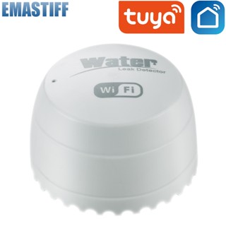 เครื่องตรวจจับการรั่วไหลของน้ํา Wifi เซนเซอร์เตือนความปลอดภัย เครื่องตรวจจับการรั่วไหลของเสียง Tuya Smart Life APP แจ้งเตือนน้ําท่วมล้น