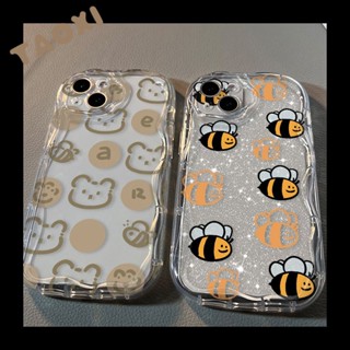 ใหม่ เคสโทรศัพท์มือถือแบบนิ่ม ใส กันกระแทก ลายคลื่นสามมิติ สําหรับ Iphone 14 11 12 13promax 7 8plus 2EV9