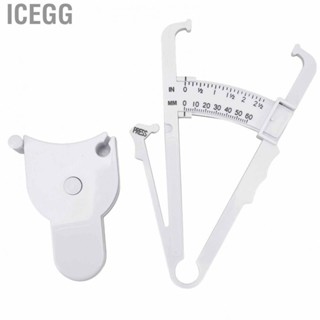 Icegg Skin Fat Caliper Press Type  Clear Scales High Accuracy mm Inch Body Measure Tape Tester for Home White