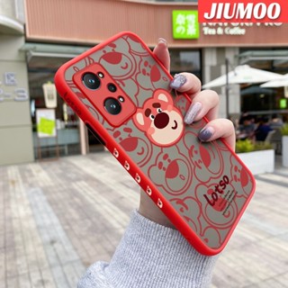 เคสซิลิโคนนิ่ม แบบใส ขอบสี่เหลี่ยม ลายหมีสตรอเบอร์รี่ กันกระแทก สําหรับ Realme GT Neo 2 GT2 GT 2 Q5 Pro 5G GT Neo 3T