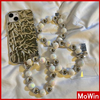 Mowin - เข้ากันได้สำหรับ เคสไอโฟน เคสไอโฟน เคสโทรศัพท์ สร้อยข้อมือ เชือกเส้นเล็ก สายรัดข้อมือ ลูกปัดสีสันสวยงาม รูปแบบต่างๆ รูปหัวใจ กุทัณฑ์ ดวงจันทร์ เคสไอโฟน สีเรียบง่าย