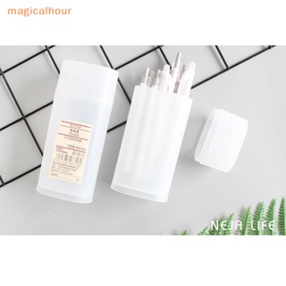 Magicalhour^^ กล่องดินสอพลาสติกใส สีพื้น แบบเรียบง่าย สําหรับนักเรียน