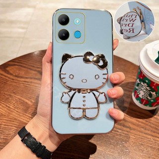 เคสโทรศัพท์มือถือ แบบนิ่ม ลายคิตตี้ มีกระจกแต่งหน้า สําหรับ INFINIX Note 30 5G 30 4G 30 Pro 30i 4G 2023 Hot 30 Play 30i INFINIX Note 30 Note 30i