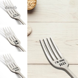 Dtb ส้อมแกะสลักตัวอักษร I Forking Love You สเตนเลส 1 ชิ้น