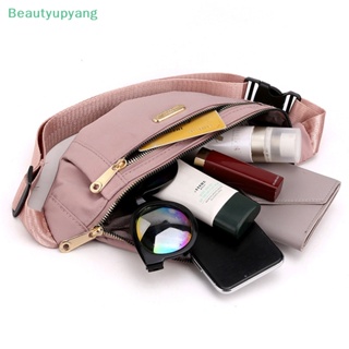 [Beautyupyang] กระเป๋าคาดเอวลําลอง ผ้าแคนวาส ขนาดใหญ่ 3 ช่อง สําหรับใส่โทรศัพท์มือถือ เข็มขัด เหมาะกับการพกพาเดินทาง