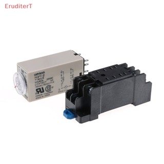 [EruditerT] H3y-2 AC220V รีเลย์ตั้งเวลาดีเลย์ 0 -10 วินาที พร้อมฐาน [ใหม่]