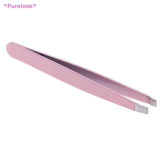 Purelove&gt; แหนบสเตนเลส แบบเอียง สําหรับกันคิ้ว
 ใหม่