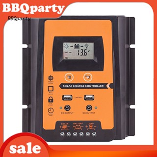 &lt;BBQ&gt; แผงควบคุมการเก็บประจุพลังงานแสงอาทิตย์ หน้าจอ LCD 30A 12 24V