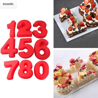 【DREAMLIFE】Non toxic and Extra Large Silicone Number Cake Mould for Halloween and Christmas