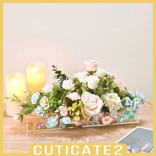 [Cuticate2] แจกันดอกไม้อะคริลิค ทรงสี่เหลี่ยมผืนผ้า สําหรับห้องนั่งเล่น