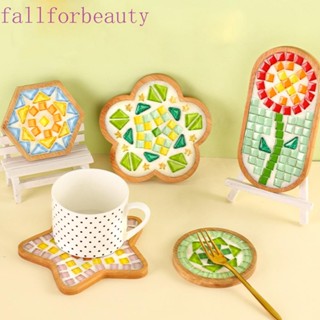 Fallforbeauty เสื่อรองแก้วโมเสค แฮนด์เมด Diy ของเล่นเสริมพัฒนาการ สําหรับเด็ก ผู้ปกครอง