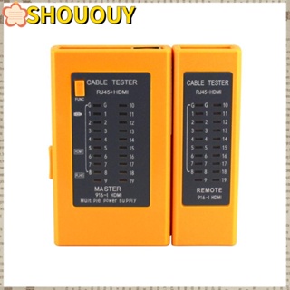 Shououy เครื่องทดสอบสายเคเบิลเครือข่าย HDMI ความละเอียดสูง 2 in 1 สําหรับ RJ45 Cat5 Cat6