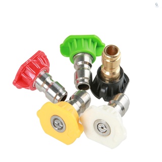 5pcs Spray Nozzles Spray  Connectors Nozzle Tips Adapters Kit Universal for High Pressure Washer Sprayer