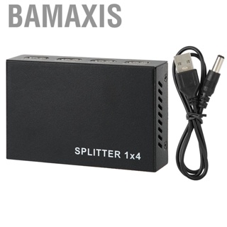 Bamaxis High Definition Multimedia Interface Splitter  4 Ports 2160p Resolution Quick Installation for TV Projector