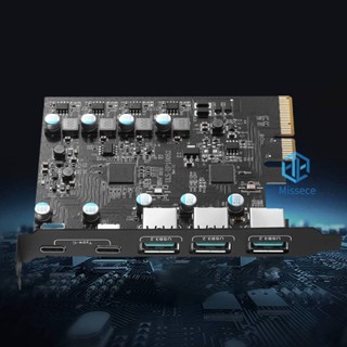 การ์ดควบคุมขยาย PCI-e เป็น USB 3.0 PCIE PCI-e เป็น USB 3.0 Type C สําหรับ Windows 7 8 8.1 10 XP