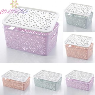 【COLORFUL】Storage Basket Portable Handle Storage Supplies Including Various Small Objects