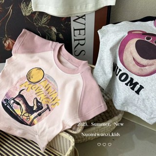 พร้อมส่ง ขายดี เสื้อยืดแขนสั้น ลายการ์ตูน สไตล์เกาหลี ญี่ปุ่น แฟชั่นฤดูร้อน สําหรับเด็กผู้หญิง 2023