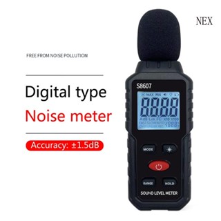 Nex เครื่องวัดระดับเสียง หน้าจอ LCD 30-130dB