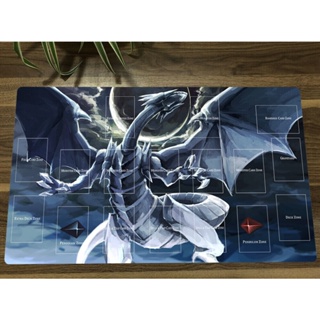 Yu-gi-oh! Playmat Blue-Eyes White Dragon CCG TCG แผ่นรองเมาส์ สําหรับเล่นเกมเทรดดิ้งการ์ด