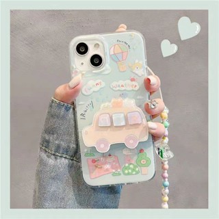 เคสโทรศัพท์มือถือ แบบนิ่ม ลายการ์ตูนรถบัส กันกระแทก สําหรับ Apple Iphone 14 13promax 12 11pro Xs 78plus