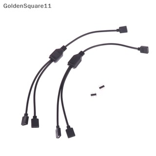 Goldensquare สายเคเบิลเชื่อมต่อแยก ARGB 5V 3 Pin 12V 4pin สําหรับเมนบอร์ดคอมพิวเตอร์ PC AURA RGB LED