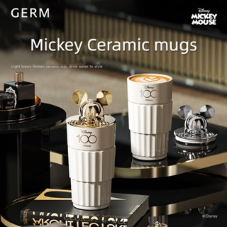 Youpin Germ Mickey Anniversary Limited แก้วมักเซรามิก พรีเมี่ยม ของขวัญสุดคุ้ม พร้อมฝาปิด