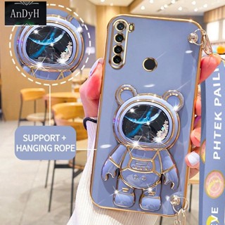 Andyh เคสโทรศัพท์มือถือ ลายนักบินอวกาศ 3D พร้อมสายคล้อง สําหรับ Xiaomi Redmi Note 8 Note 8 2021