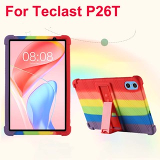 เคสโทรศัพท์มือถือ ซิลิโคนนิ่ม กันกระแทก พร้อมขาตั้ง สําหรับ Teclast P26T TeclastP26T