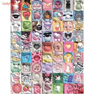 Onelady สติกเกอร์ ลายอนิเมะ Kuromi My Melody 3D สําหรับติดตกแต่งแล็ปท็อป 100 ชิ้น