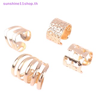 Sunshop ต่างหูสตั๊ด แบบแบน เครื่องประดับแฟชั่น เซ็กซี่ สําหรับผู้หญิง 1 ชุด