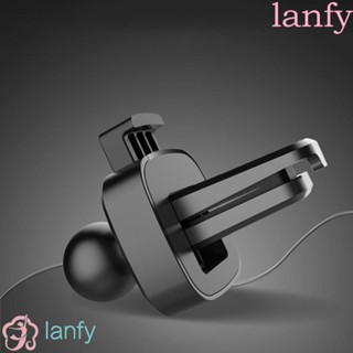 LANFY ขาตั้งช่องระบายอากาศอัตโนมัติ แบบพกพา กันลื่น ซิลิโคนวาง สไตล์แดชบอร์ด เมาท์ช่องระบายอากาศ ขาตั้งแคลมป์ ฐานกด คลิปยึดโทรศัพท์ในรถ